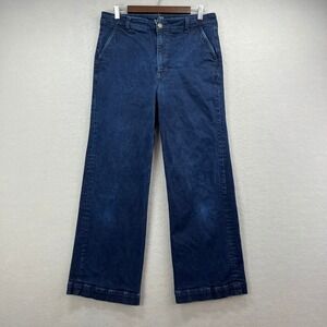 J. Crew Factory Dark Blue Wide Leg Jeans